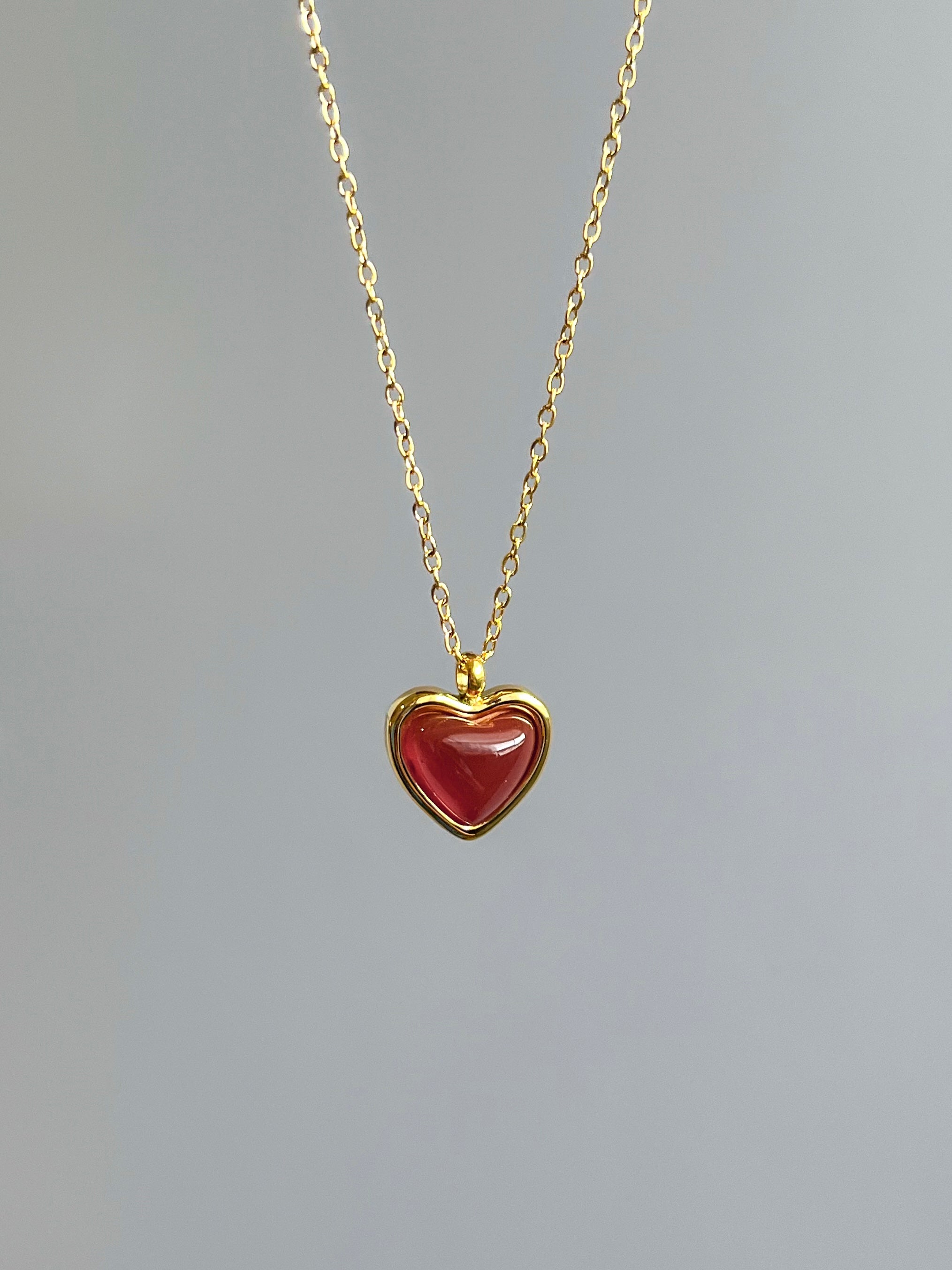 Carnelian Heart Necklace