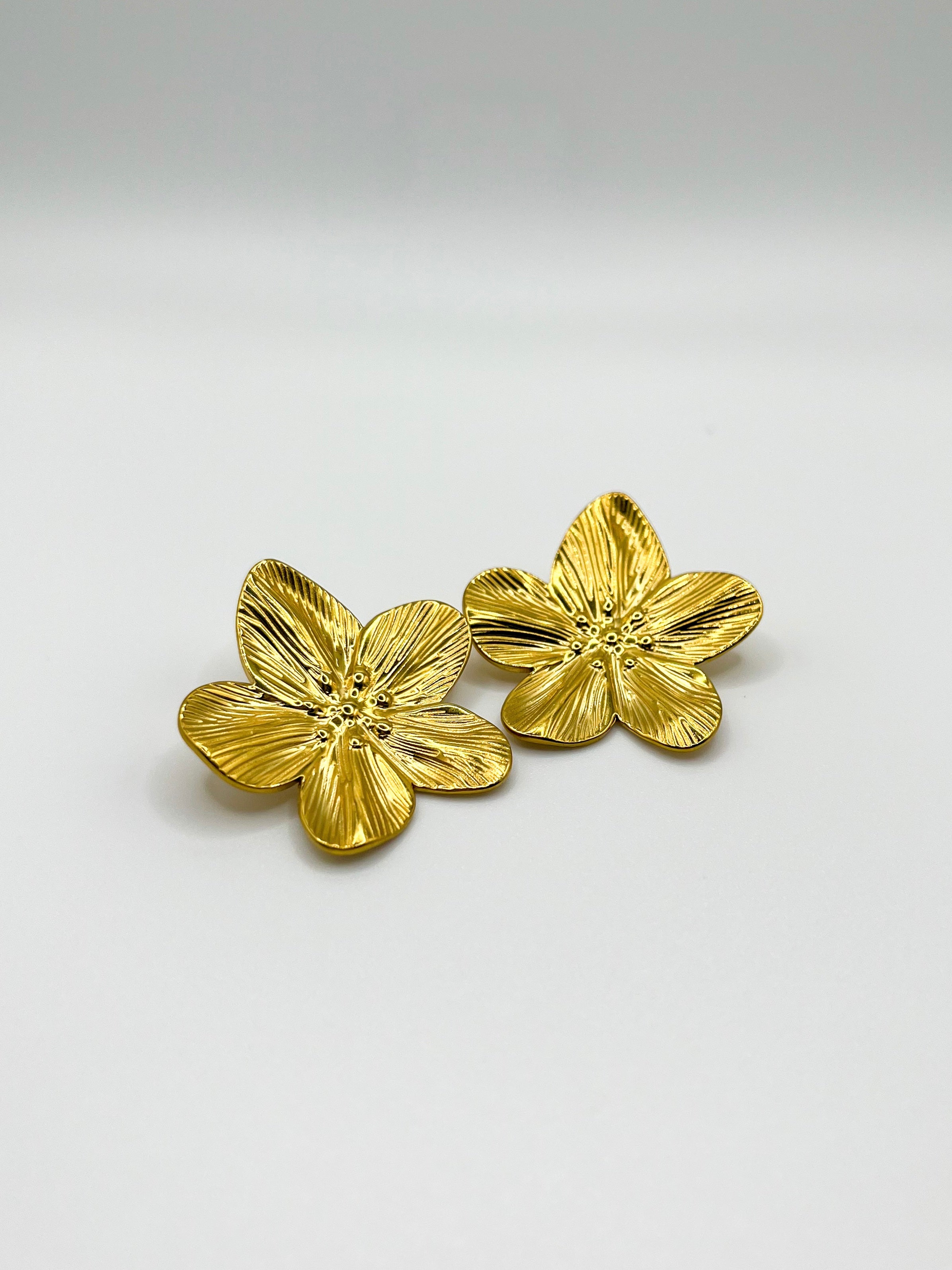 Metallic Flower Earrings