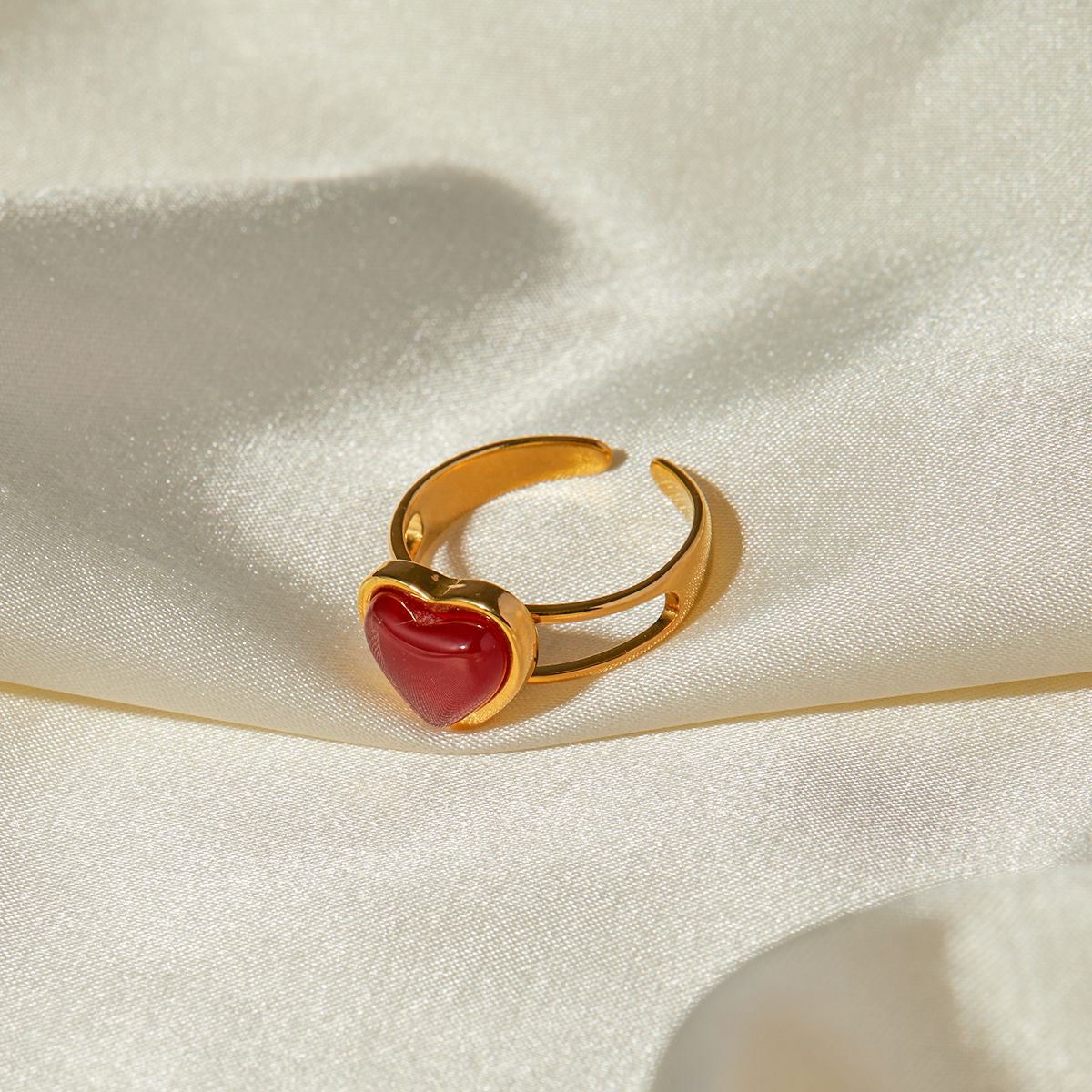 Carnelian Heart Ring