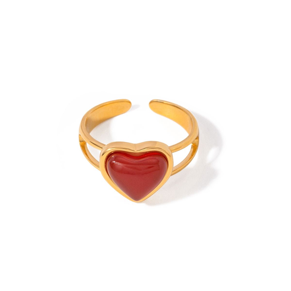 Carnelian Heart Ring