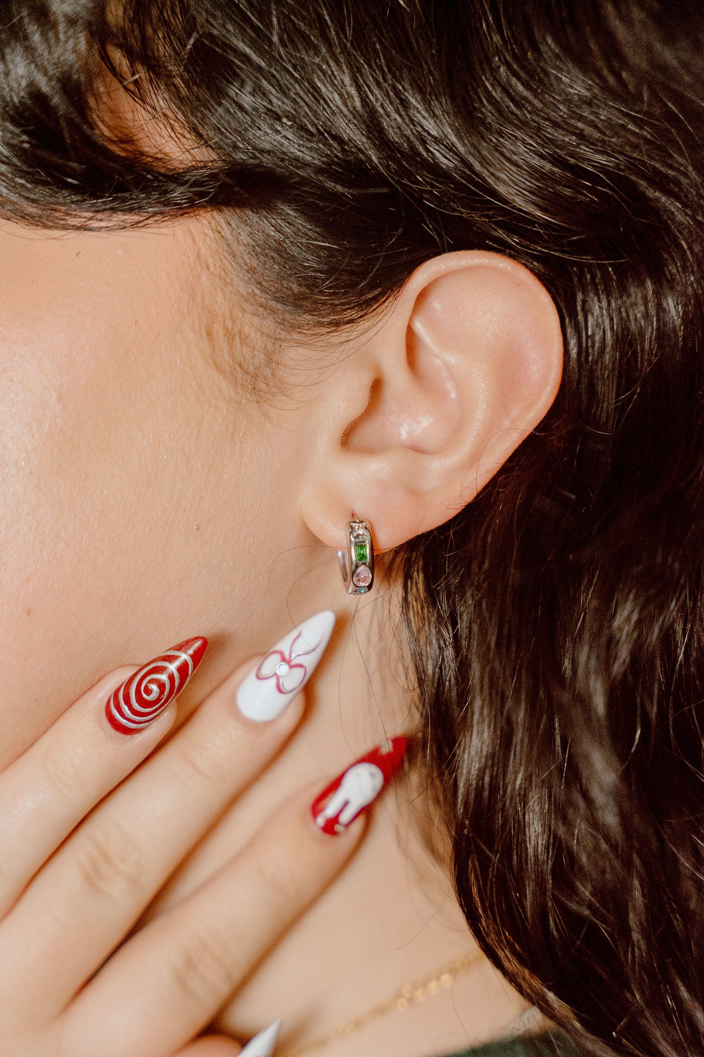 Gemstone Hoops