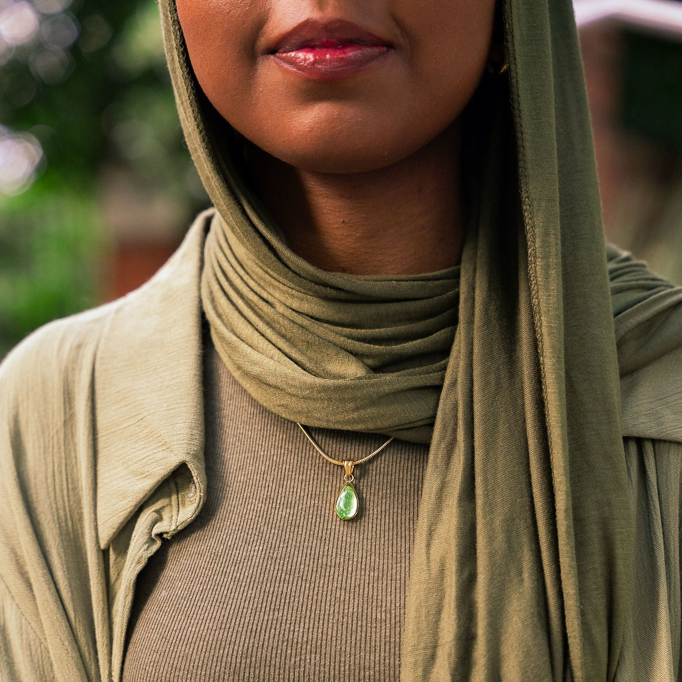 Glass Droplet Necklace
