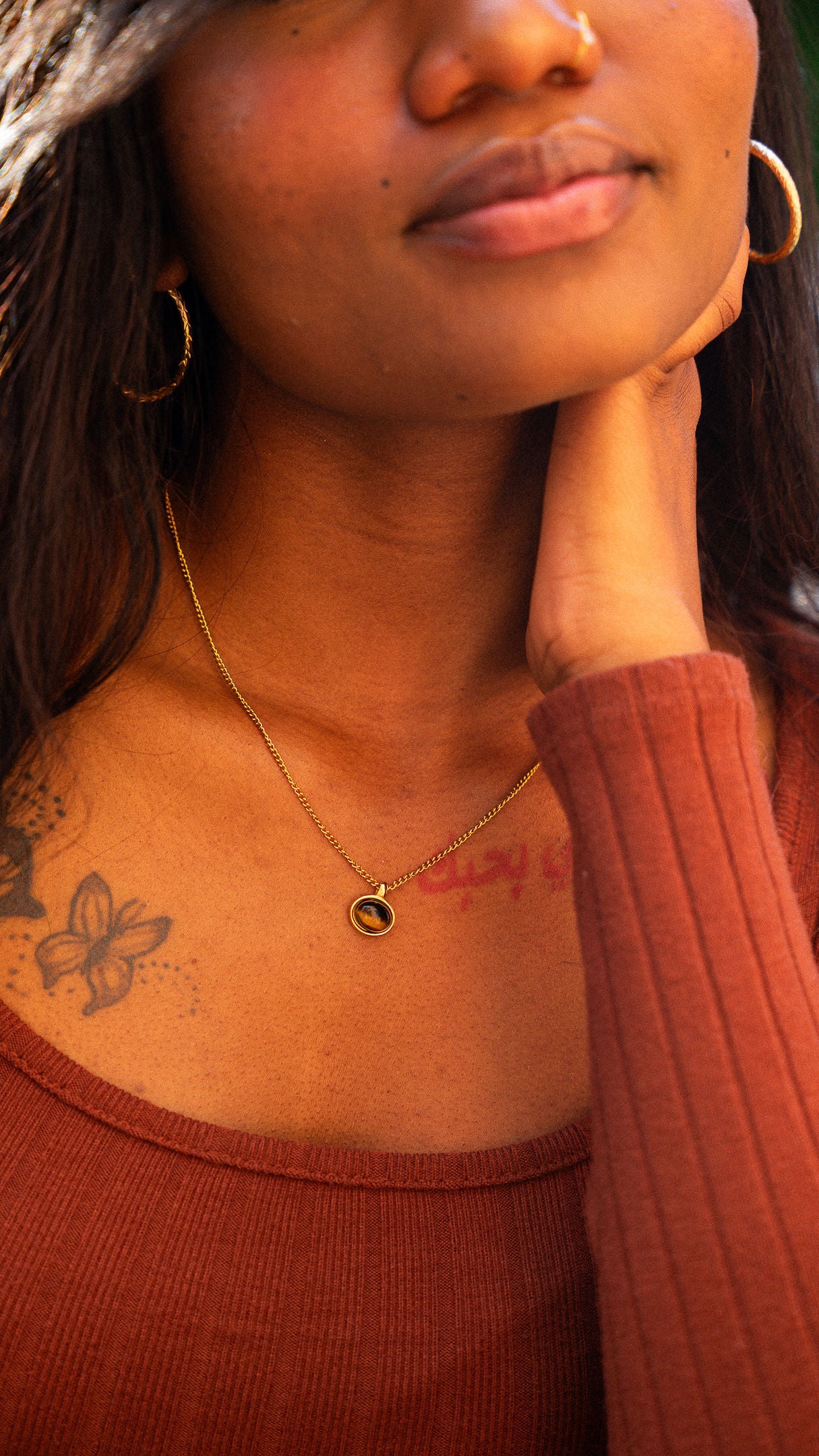 Brown Stone Necklace