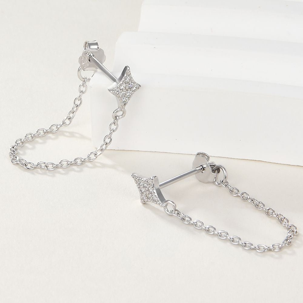 Diamond Chain Earrings