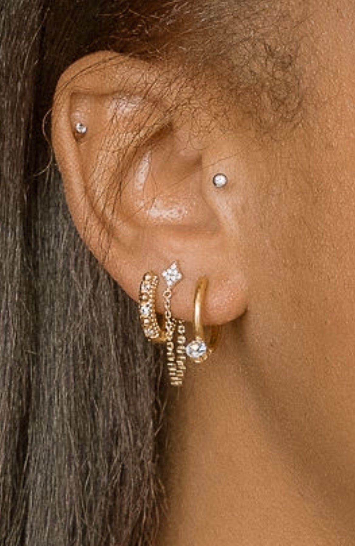 Mini Crystal Hoops