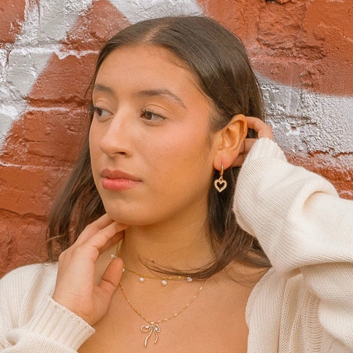 Crystal Heart Earrings